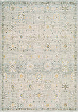 Sample Annie Green Textured Rug with Fringes