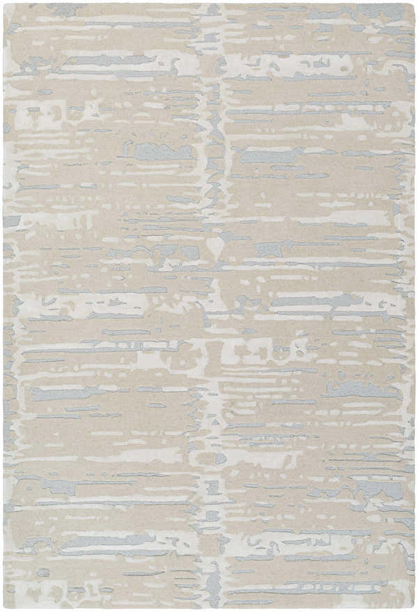 Sample Kadin Cream Abstract Area Rug