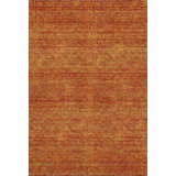 Close-up of Dalyn Luxury Soft Essentials SE1 Orange Washable Area Rug. Burnt orange color with subtle texture.