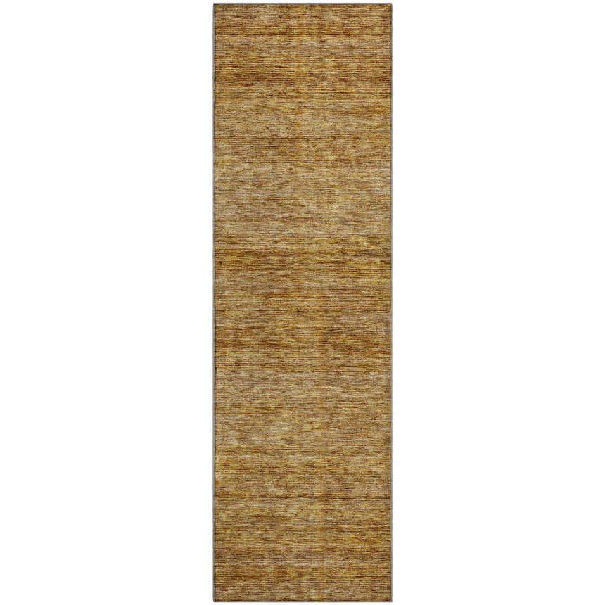 Close-up of the dark brown Dalyn Luxury Soft Essentials Walnut Washable Area Rug with a subtle horizontal texture.