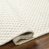 Made to Order Custom Size Kassa Cream Hand Woven Area Rug