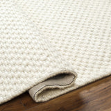 Made to Order Custom Size Kassa Cream Hand Woven Area Rug