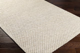 Made to Order Custom Size Kassa Beige Hand Woven Area Rug