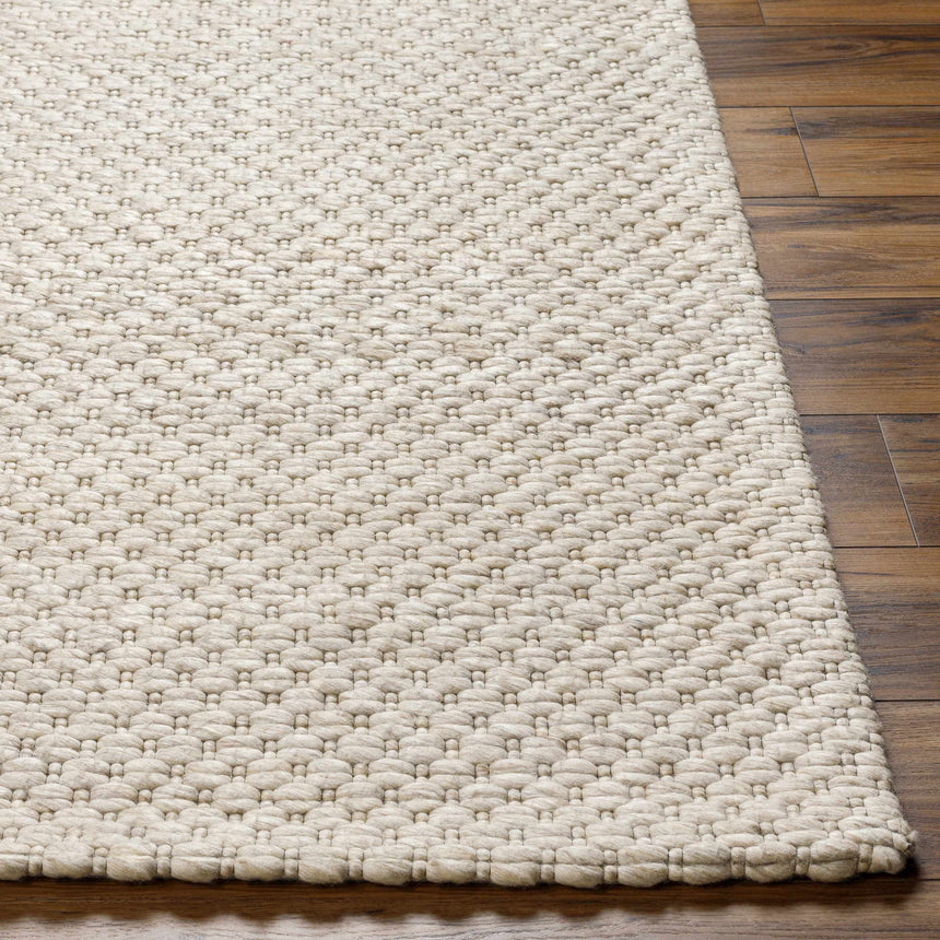 Made to Order Custom Size Kassa Beige Hand Woven Area Rug
