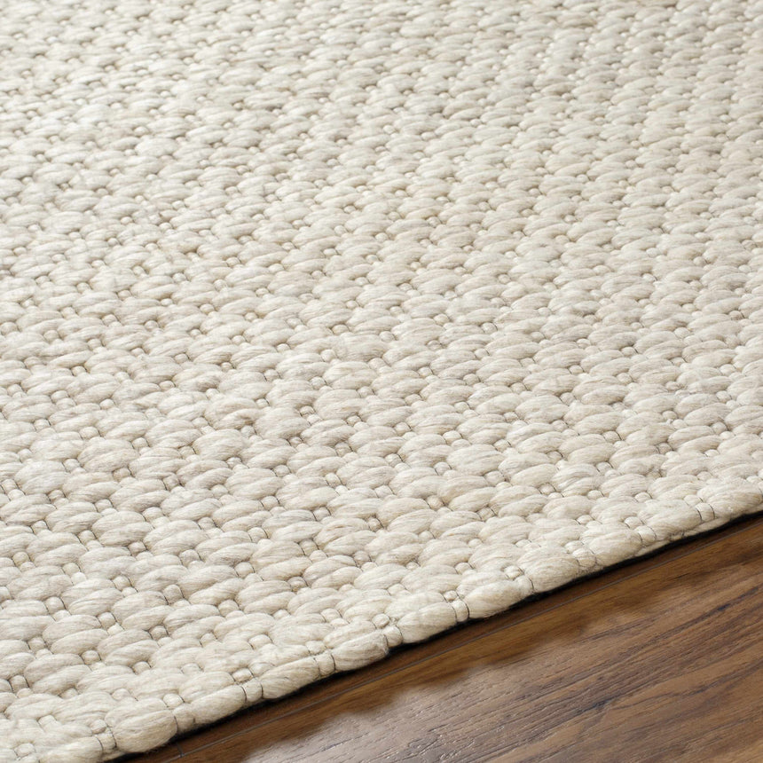 Made to Order Custom Size Kassa Beige Hand Woven Area Rug