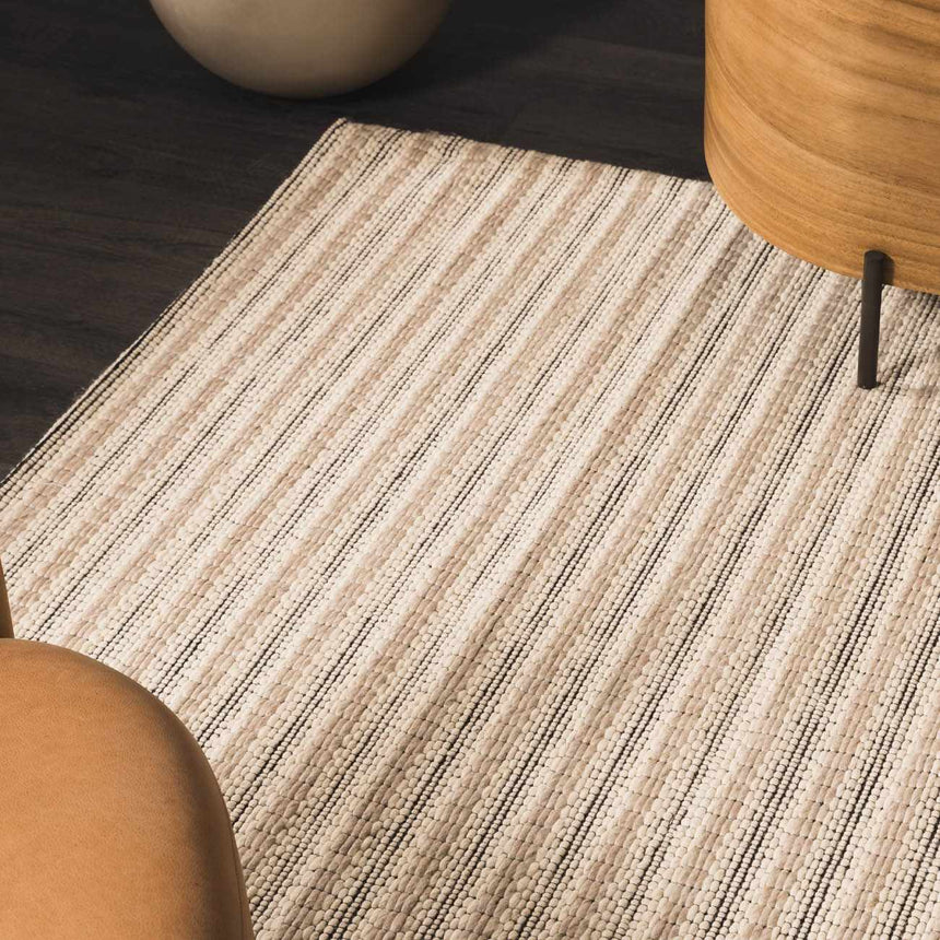 Laleh Cream & Black Area Rug - Clearance