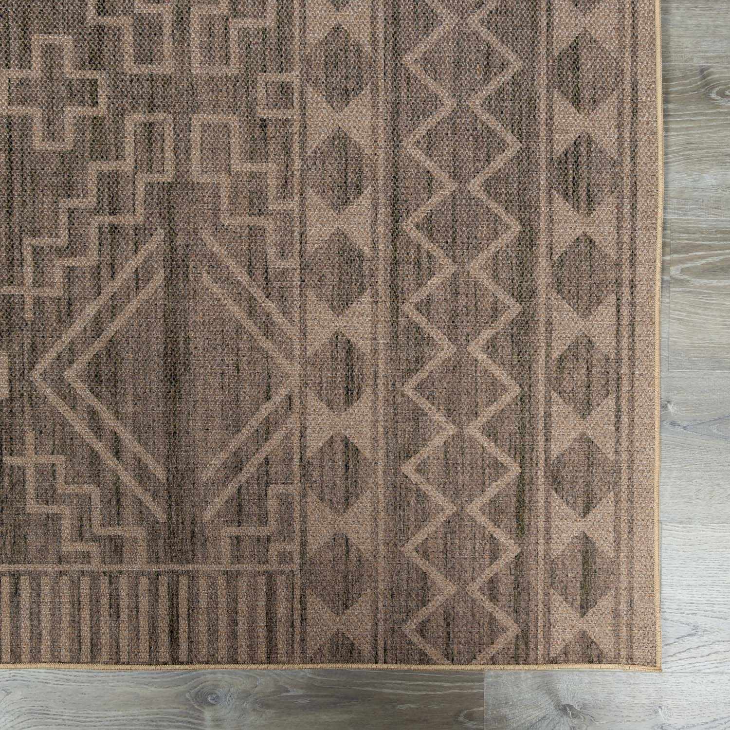 Halle Tan Washable Area Rug - Clearance