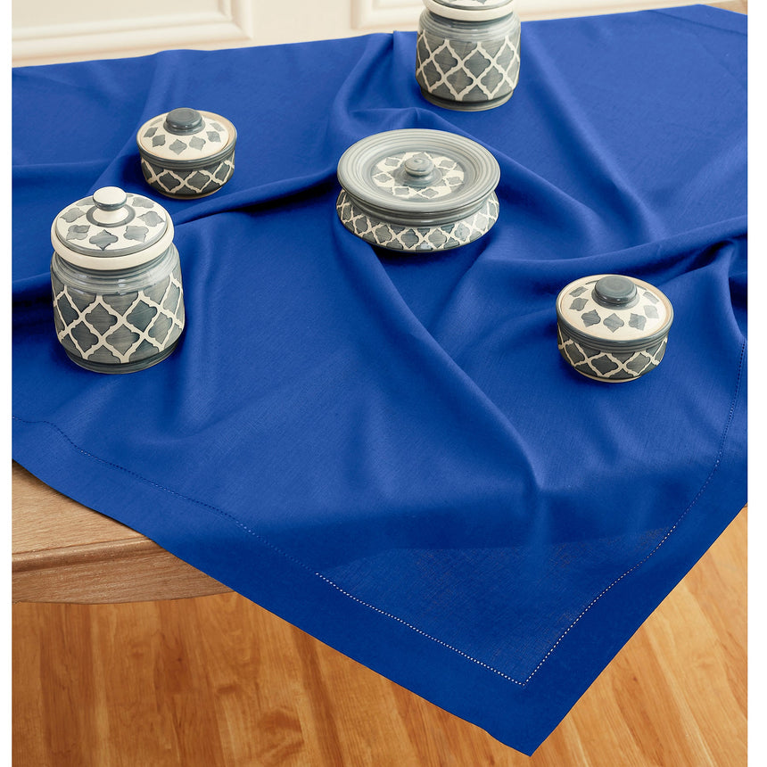 Classic Hemstitch Table Throw