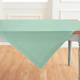 Cotton Linen Hemstitch Table Throw