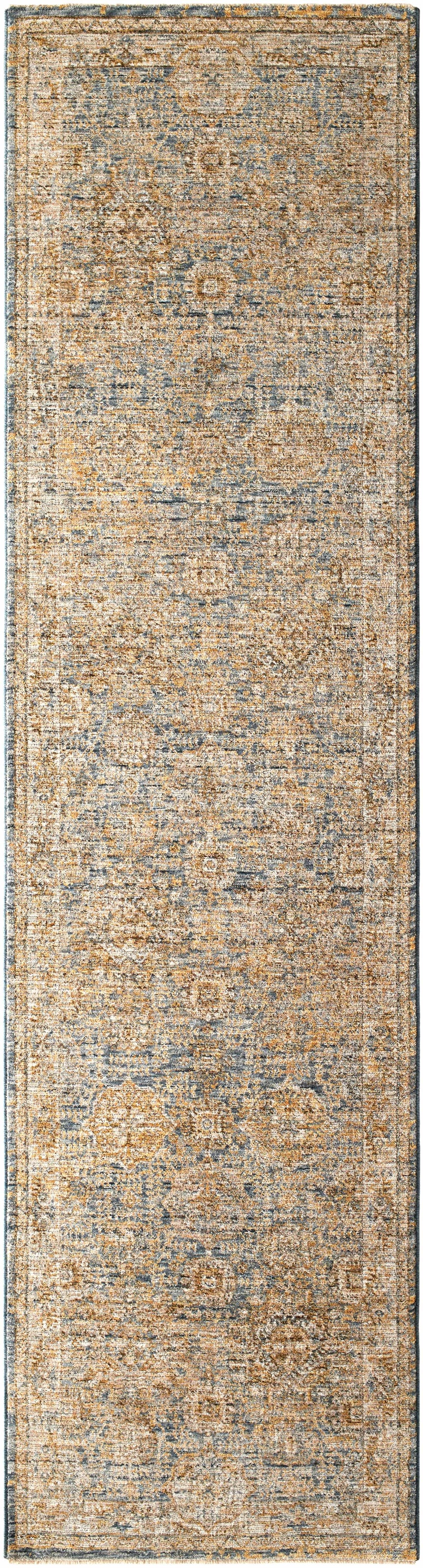 Ange Cream & Blue Rich Textured Rug