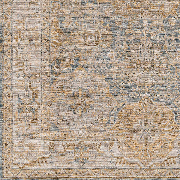 Sample Ange Cream & Blue Rich Textured Rug