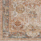 Sample Ange Tan & Blue Rich Textured Traditional Rug