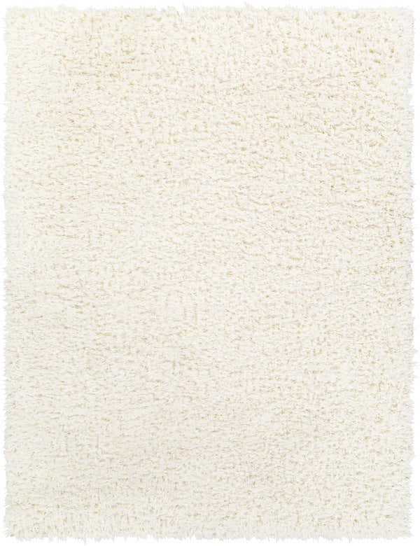 Close-up of the Siari Solid Cream Plush Rug, showing its soft, shag texture and neutral cream color. Design-Rectangle-537