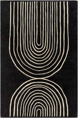 Sample Fuat Black Wool Rug