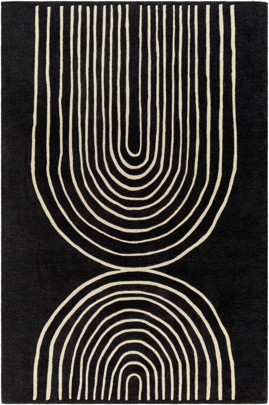 Sample Fuat Black Wool Rug