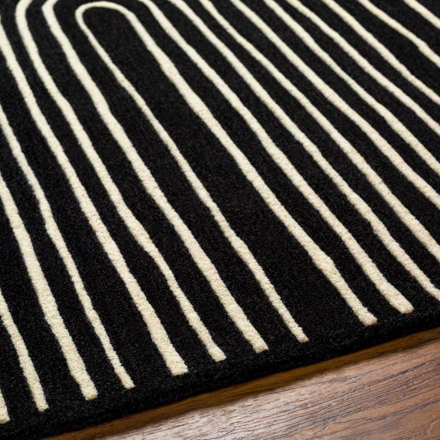 Made to Order Custom Size Fuat Black Area Rug