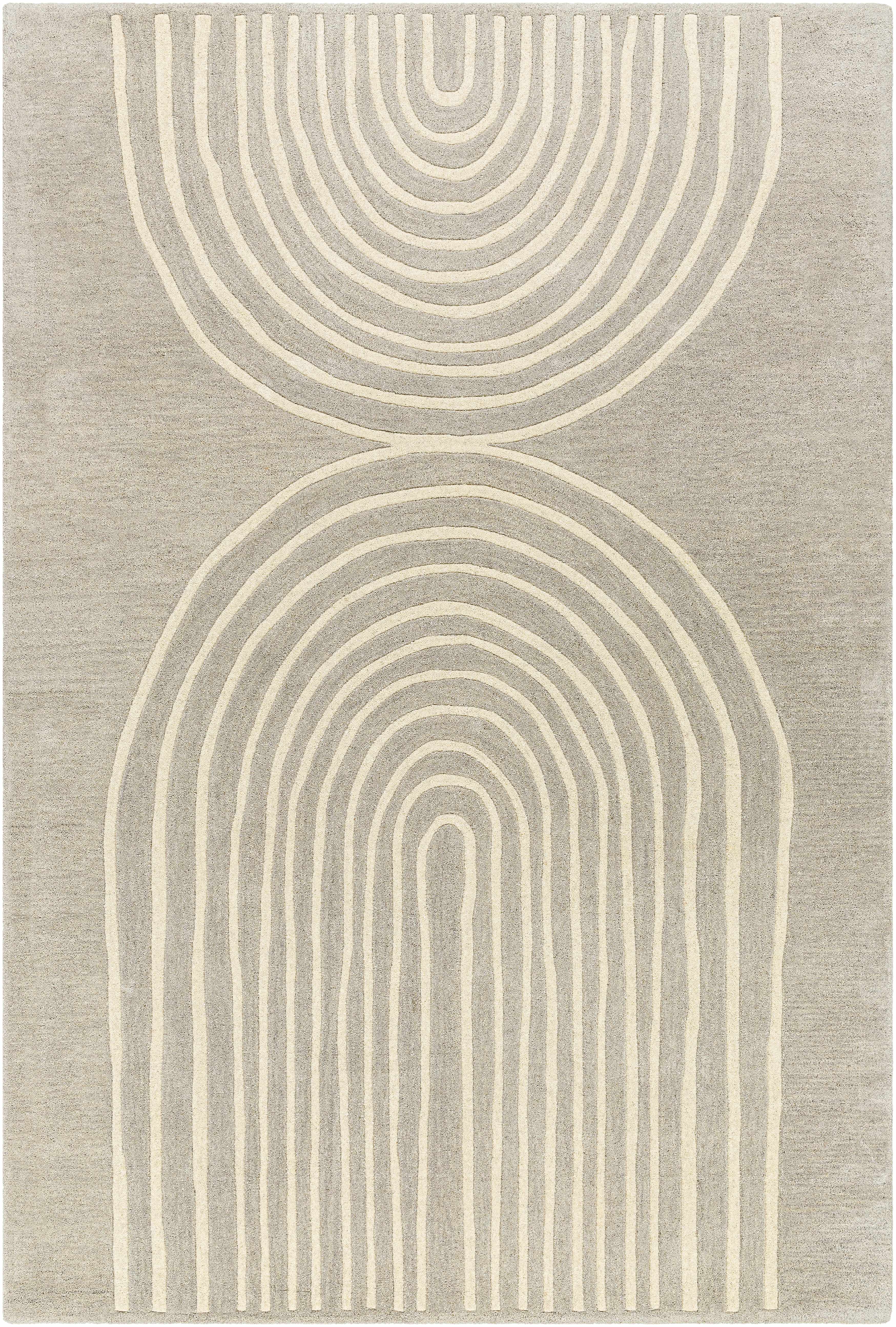 Reverse side of Fuat Area Rug, focusing on underside structure and material.Contemporary Area Rug Backing Canvas 