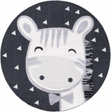 Kids Giraffe Bowtie Animal Print Nursery Area Rug - Clearance