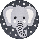 Kids Elephant Animal Print Nursery Area Rug - Clearance