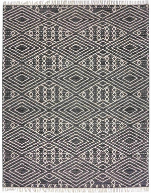 Skedee Black/Cream Diamond Area Rug