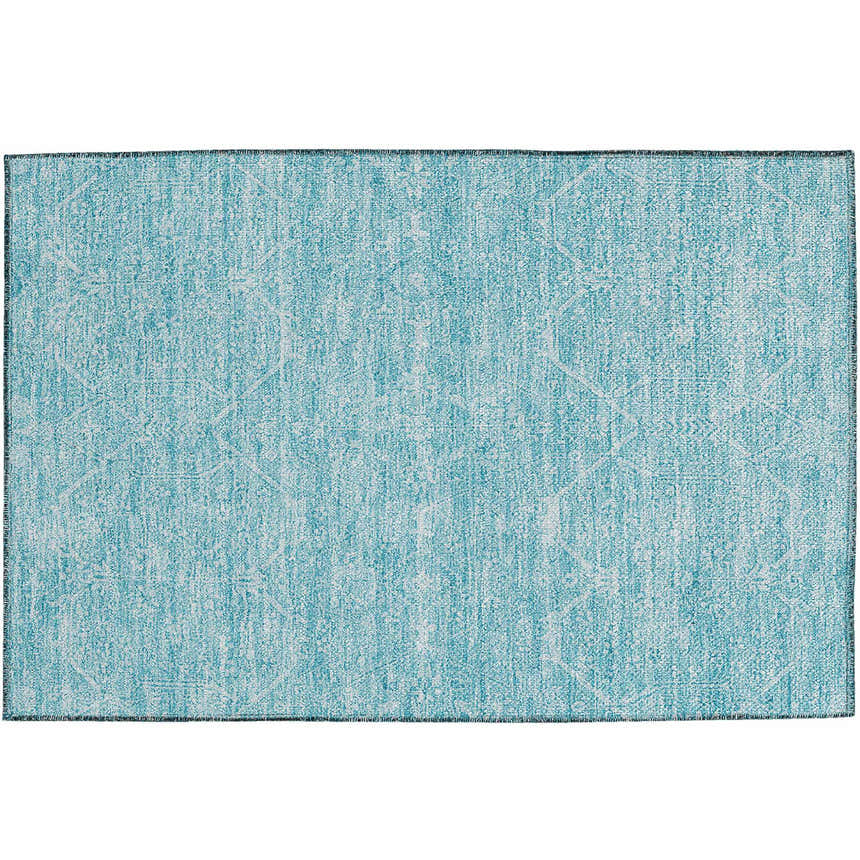Dalyn Luxury Solace SL12 Sky rug, a close-up showing a sky blue wash with a subtle diamond pattern.
