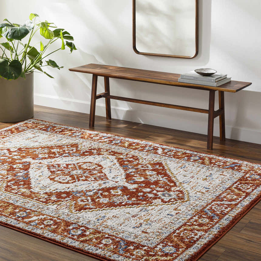 Sample Jeong Rust Area Rug - Clearance
