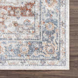 Sample Neta Red & Blue Flat Pile Washable Rug - Clearance