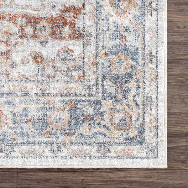 Sample Neta Red & Blue Flat Pile Washable Rug - Clearance