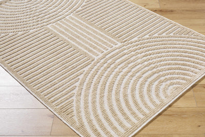 Deron Beige Washable Area Rug