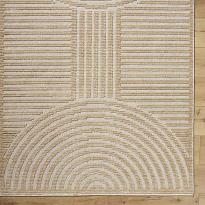 Deron Beige Washable Area Rug