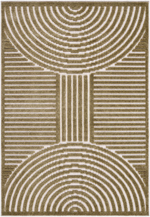 Deron Khaki Washable Area Rug