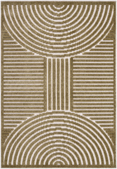 Deron Khaki Washable Area Rug