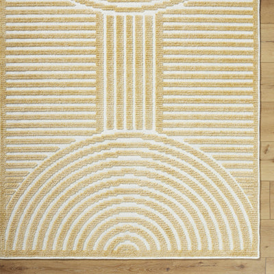 Deron Mustard Washable Area Rug