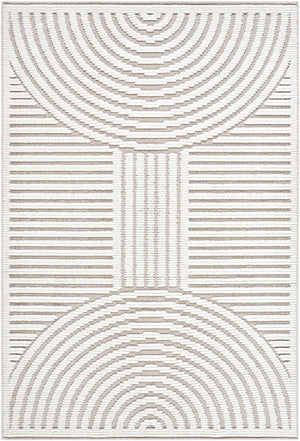 Deron Ivory Washable Area Rug