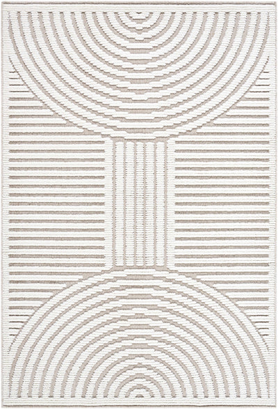 Deron Ivory Washable Area Rug