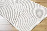 Deron Ivory 3D Rainbow Washable Rug