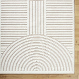 Deron Ivory 3D Rainbow Washable Rug