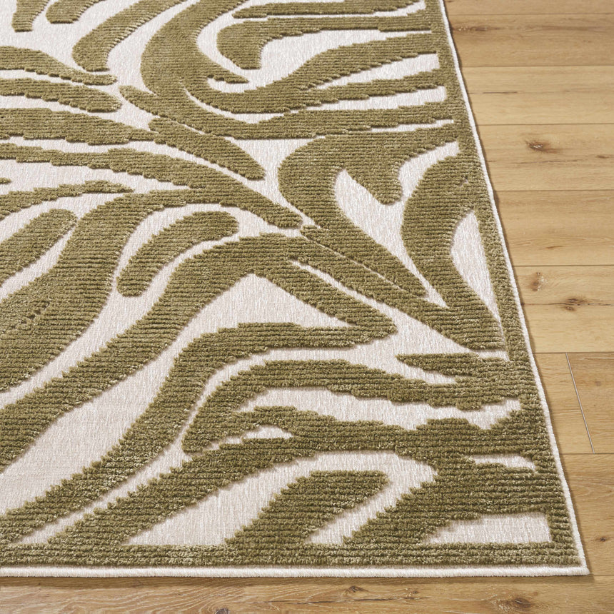 Keto Olive Washable Area Rug