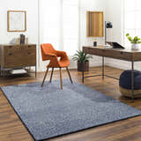 Made to Order Custom Size Alyra Blue Solid Area Rug