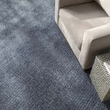 Made to Order Custom Size Alyra Blue Solid Area Rug