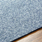Made to Order Custom Size Alyra Blue Solid Area Rug
