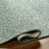 Made to Order Custom Size Alyra Green Solid Area Rug