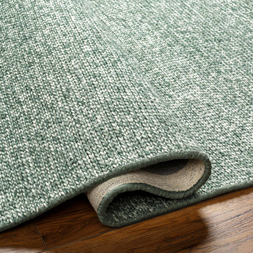 Made to Order Custom Size Alyra Green Solid Area Rug