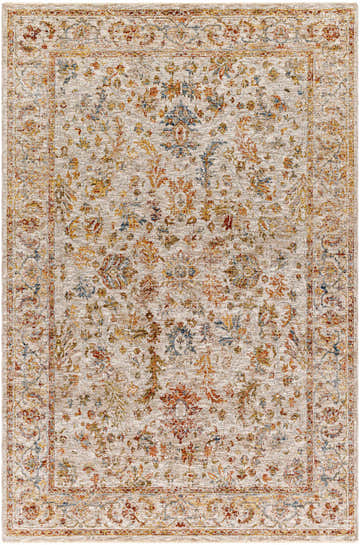 Asabi Beige Textured Rug with Fringes