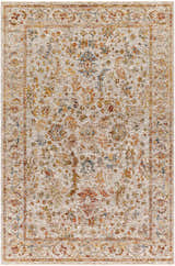 Sample Asabi Beige Textured Rug with Fringes
