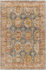 Sample Crescentia Blue & Beige Textured Rug with Fringes