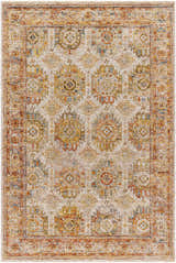 Sample Crescentia Cream Textured Rug with Fringes