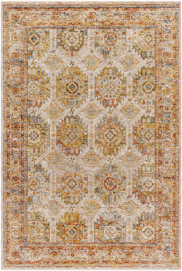 Sample Crescentia Cream Textured Rug with Fringes