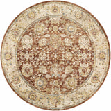 Duong Rust Textured Rug with Fringes