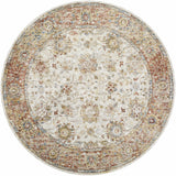 Duong Beige & Rust Textured Rug with Fringes